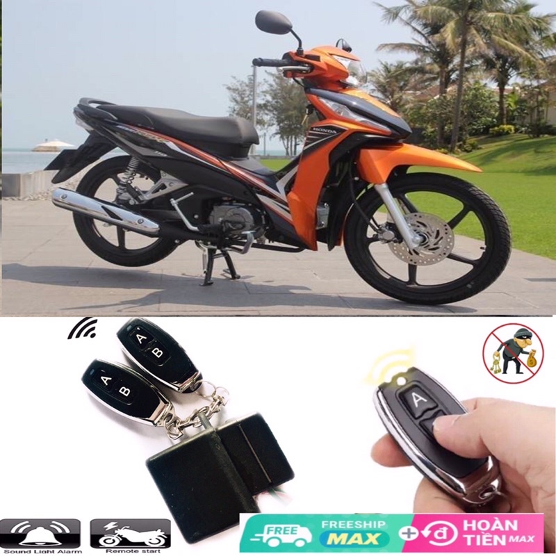 Điều Khiển Bật Tắt và Đề xe từ xa cho wave RSX gồm 2 remote ( bằng kim loại) chống trộm cướp khoảng cách 200m