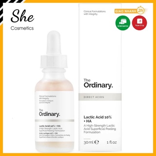 Serum The Ordinary Lactic Acid 10% + HA - Tinh chất chống lão hóa lọ 30ml