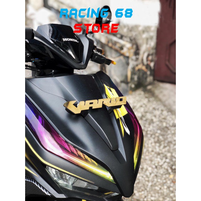 Bảng Tên Xe Máy Vario Nguyên Khối - Bảng Inox phay xước tráng gương cực bóng