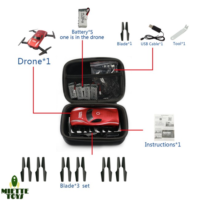 RC Túi Đựng Bảo Vệ Cho Drone E58 / Jy018 / Jy019 / Gw58 / X6 / E010 / E010s / E013 / E50