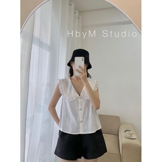 [ảnh thật] áo somi khoét tay cúc đá