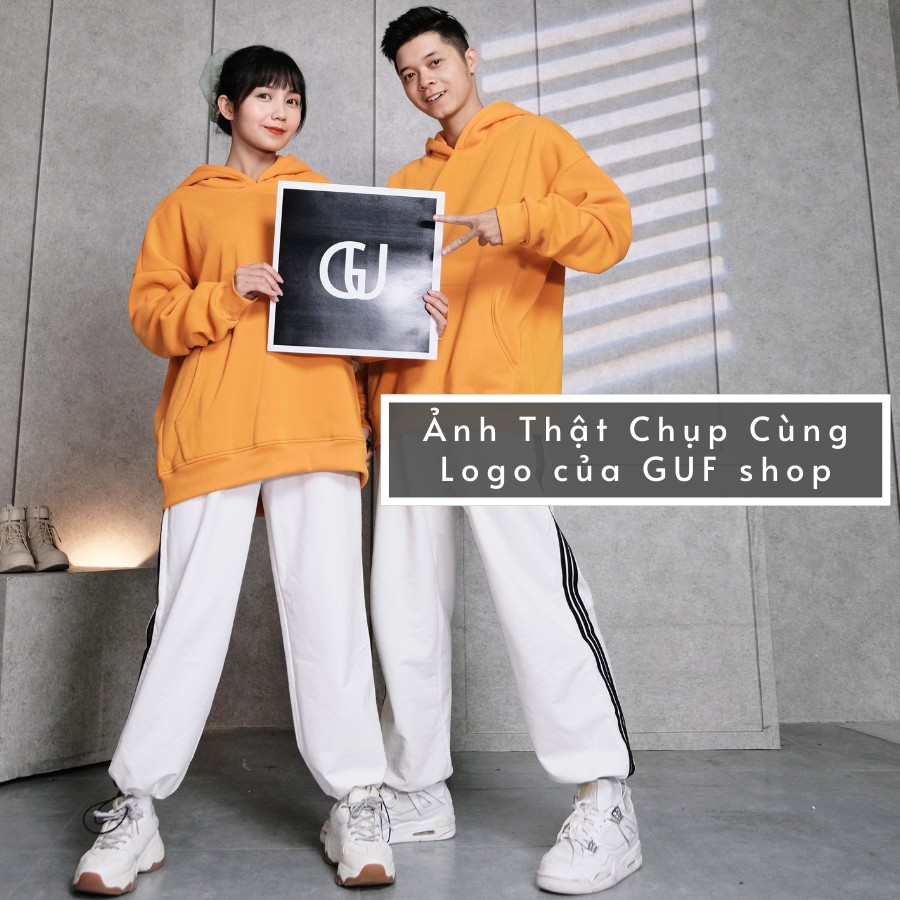 Áo Hoodie Trơn Nam Nữ Form Rộng Chất Nỉ Bông Thiết Kế Mũ To Lớn 2 Màu Nổi Bật Cam Xanh GUF | BigBuy360 - bigbuy360.vn