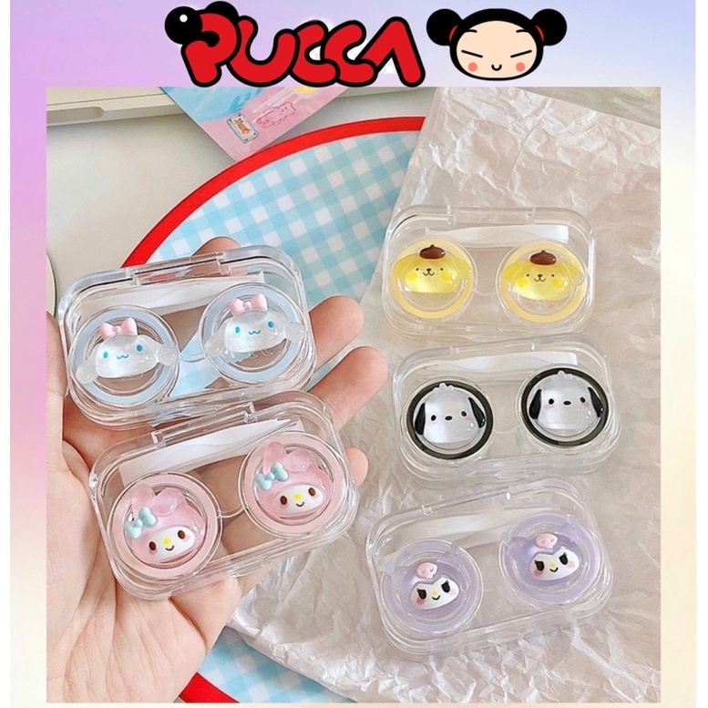 Hộp Đựng Lens Hình Dễ Thương Chống Rò Rỉ Nước Kèm Dụng Cụ Đeo