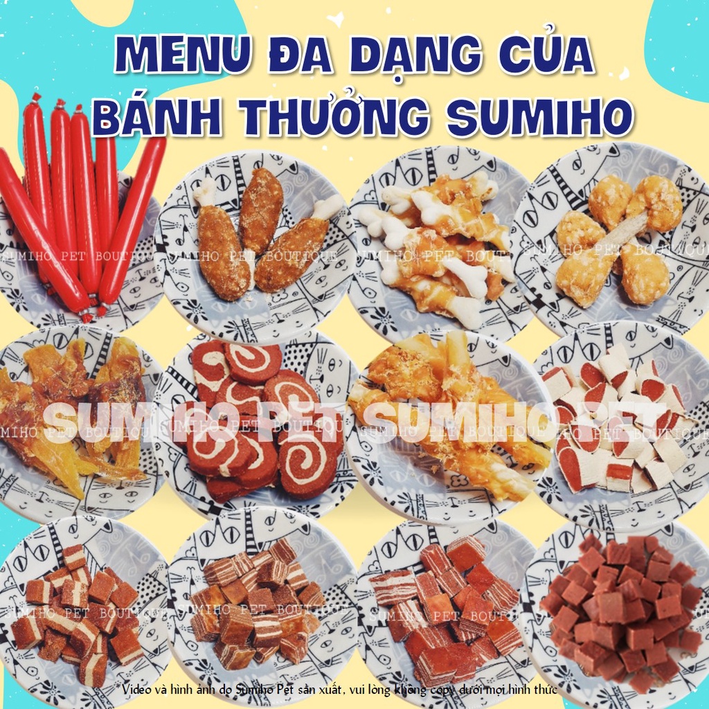 Bánh thưởng cho chó Sumiho bao bì mới (túi 100gr) thức ăn cho chó từ 2 tháng tuổi