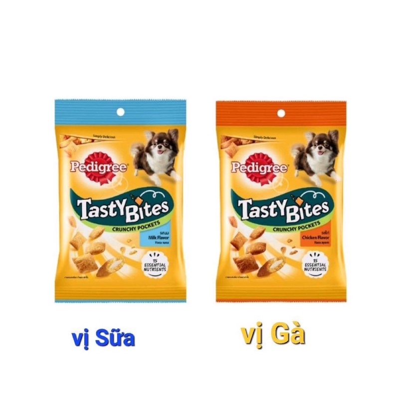 bánh thưởng có nhân Tasty Bites của hãng pedigree cho chó