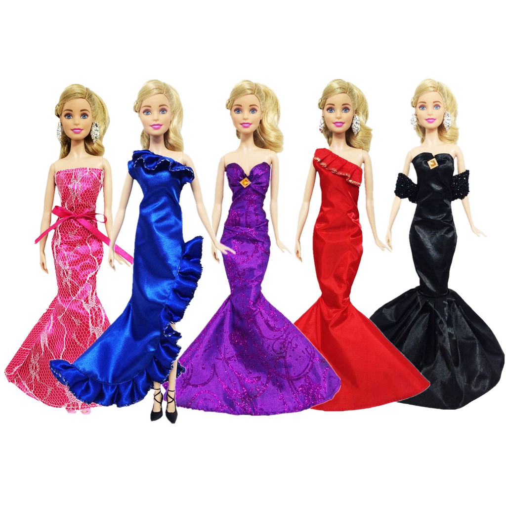 Sét 5 Đầm Dự Tiệc Lộng Lẫy Cho Búp Bê 29 cm