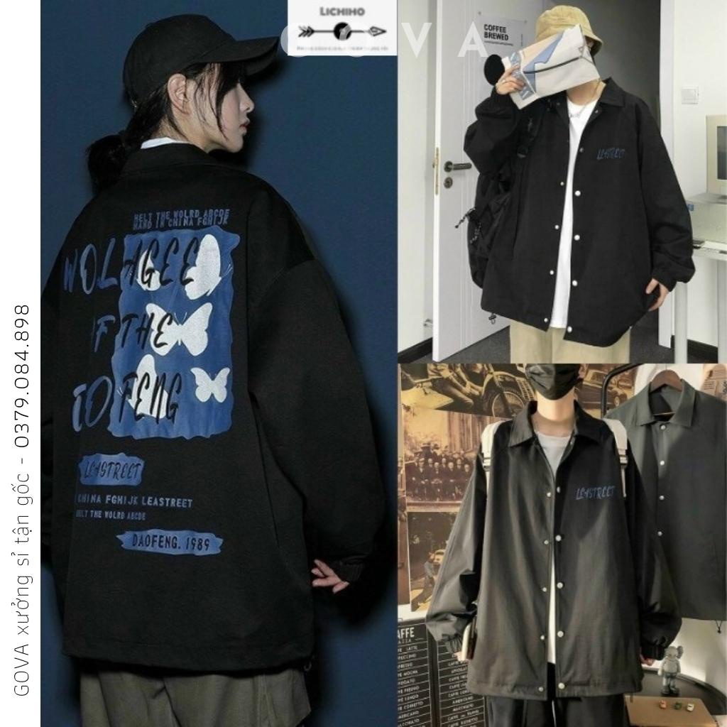 Áo khoác dù LEASTREET form rộng Unisex ulzzang 2 lớp Chống Nắng Jacket Bomber GOVA