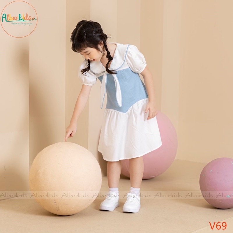 VÁY TRẮNG CỔ THUỶ THỦ CHO BÉ.