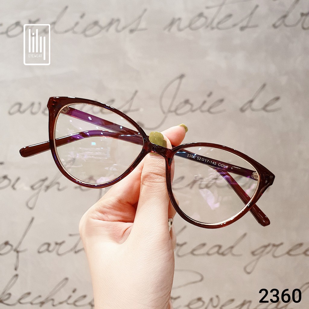 Gọng kính cận mắt mèo nhựa dẻo thời trang nữ Lilyeyewear 2360 - Lọc ánh sáng xanh | BigBuy360 - bigbuy360.vn