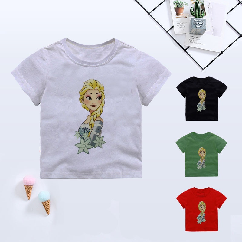 Áo Thun In Hoạt Hình Bạch Tuyết Dễ Thương Cho Bé Gái