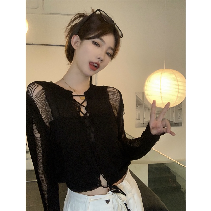 Áo Len Tay Dài Chống Nắng Thời Trang Hàn Quốc Cho Nữ