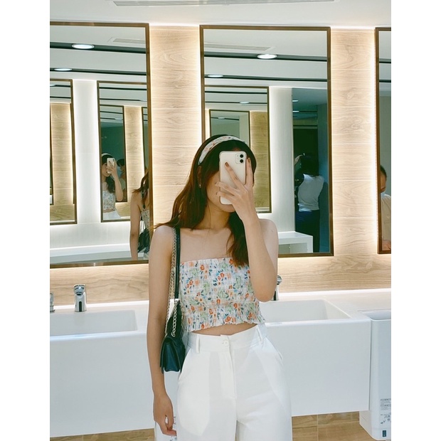 SUNDEI Áo ống croptop họa tiết hoa nhí/ Floral Tube | BigBuy360 - bigbuy360.vn