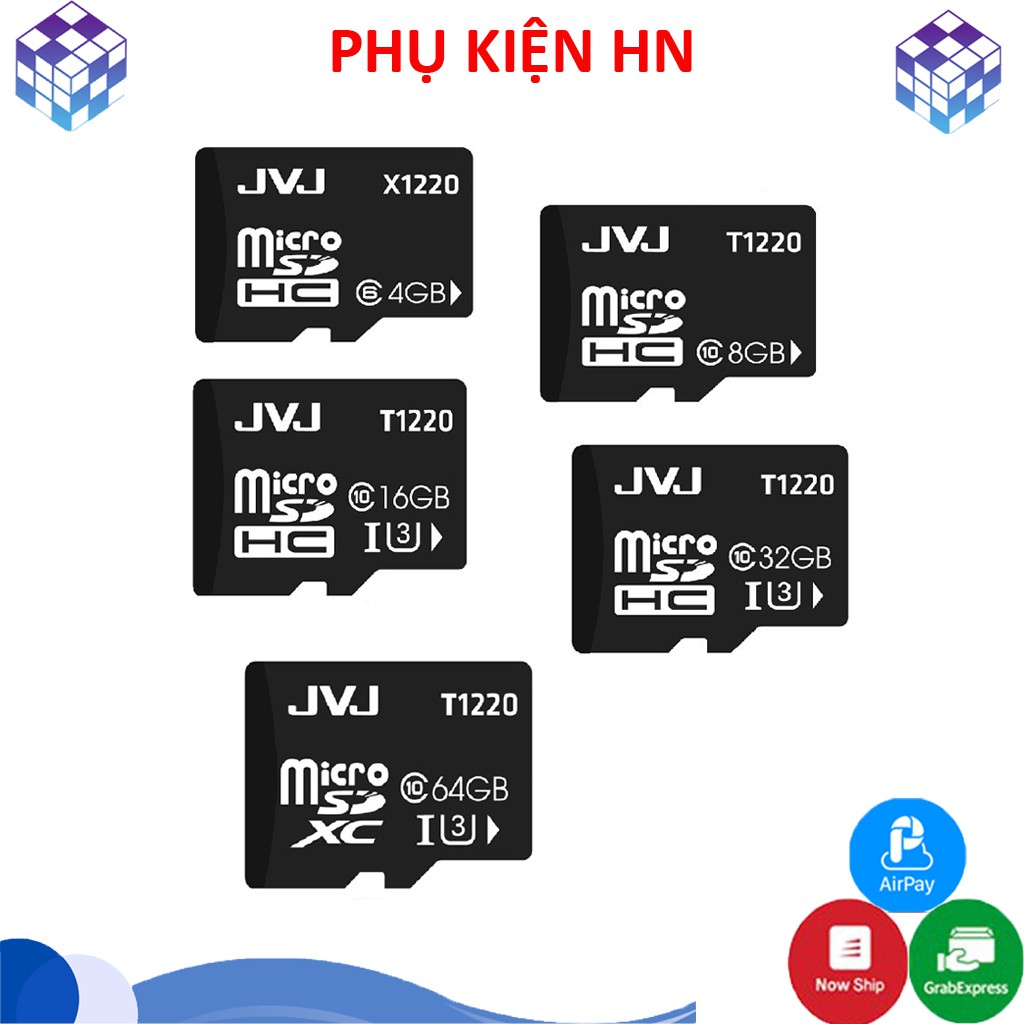 Thẻ nhớ JVJ 2G /4G /8G /16G /32G /64G U3 Class 10 - BH 1 năm, 1 đổi 1 - Chính Hãng