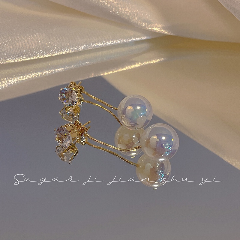 Bông Tai Đính Ngọc Trai Lớn Thời Trang Hàn Quốc 2022