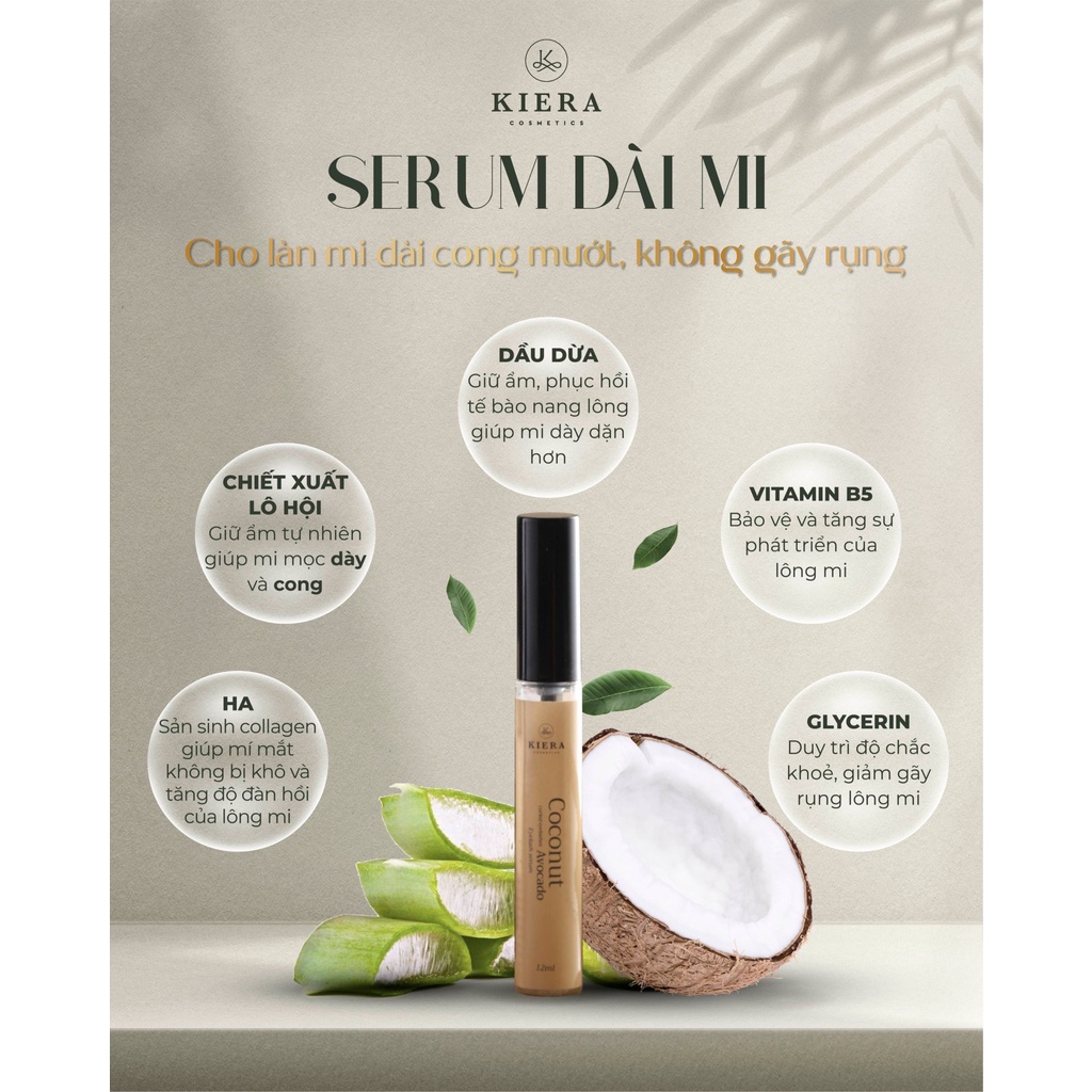 Tinh chất dưỡng mi KIERA giúp mi dưỡng mi chắc khoẻ, hạn chế gãy rụng