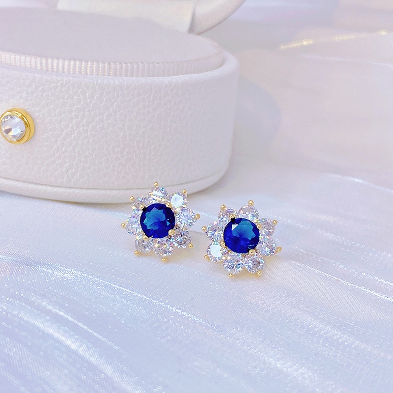 V.I.T House | Bông tai S925 đá xanh