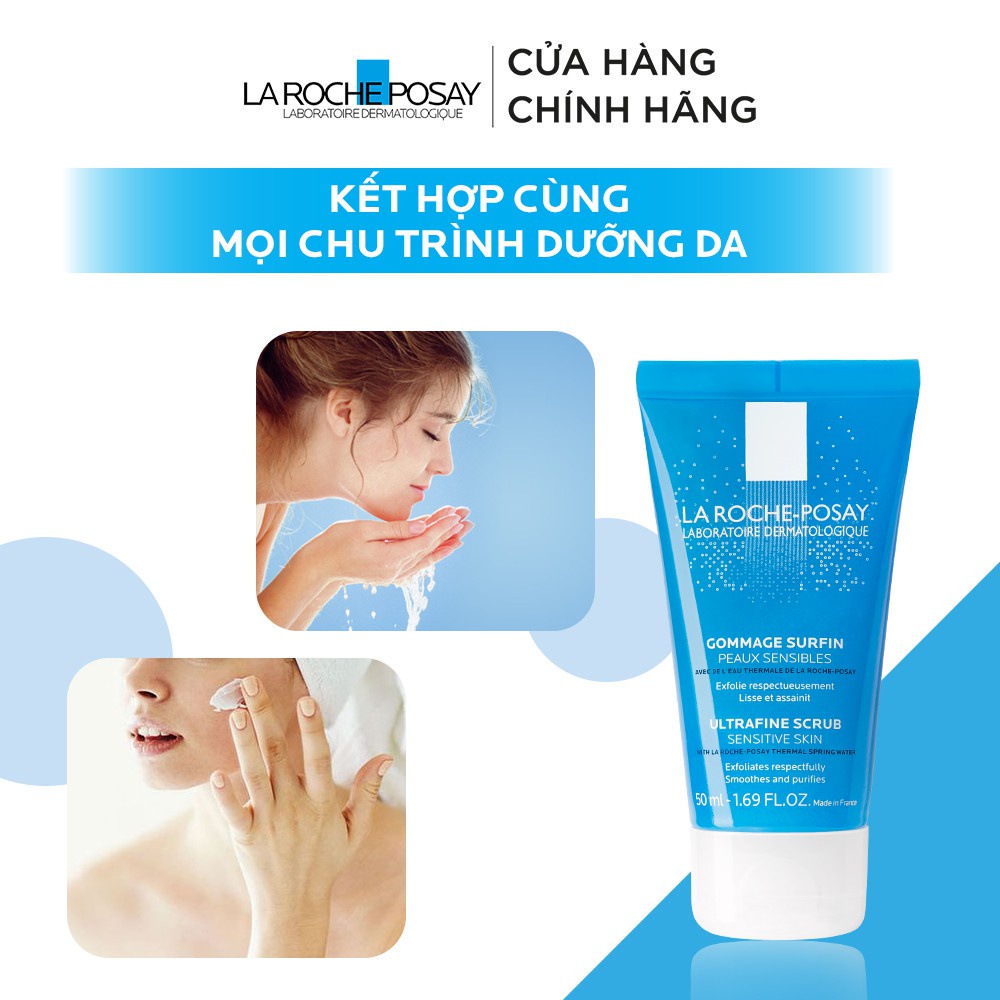 Gel làm sạch tế bào chết dành cho da nhạy cảm La Roche-Posay Ultra Fine Scrub Sensitive Skin 50ml