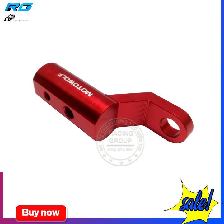 Pát Chân Kính Xe Máy Gắn Đèn Trợ Sáng Nhôm CNC Chính Hãng MOTOWOLF