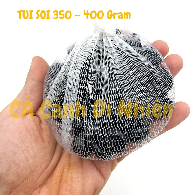 Sỏi thủy tinh màu ĐEN 350G trang trí cho hồ cá cảnh
