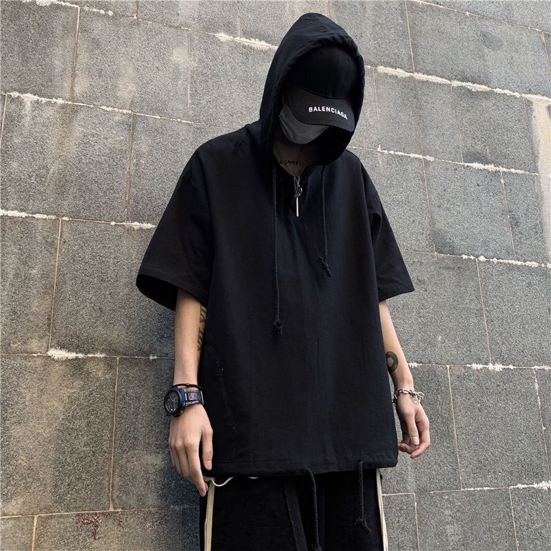 Áo Hoodie Ngắn Tay Form Rộng Phong Cách Năng Động Trẻ Trung Dành Cho Cả Nam Và Nữ