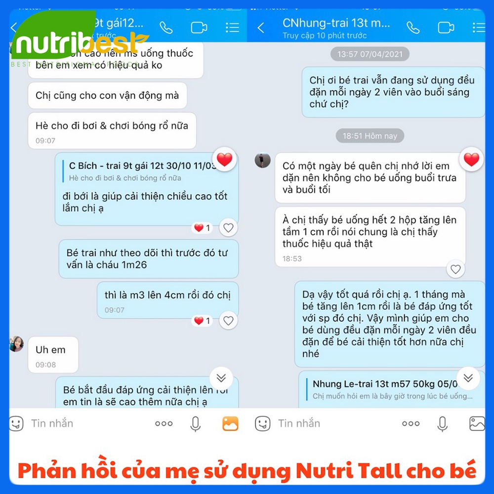 Tăng Chiều Cao Nutri Tall 1 chuyên biệt cho trẻ 1 - 7 tuổi - Bổ sung Canxi Hữu Cơ D3 K2 Kẽm Lysin tăng chiều cao cho bé