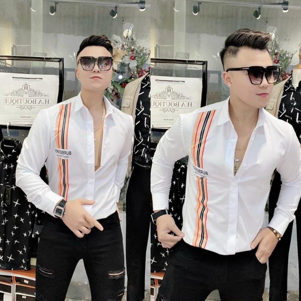 Áo sơ mi nam tay dài vải kate lụa mát VNXK . | BigBuy360 - bigbuy360.vn