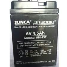 Ắc quy Sunca RB645C 6V 4,5Ah cho quạt sạc ắc qui xe máy đồ chơi