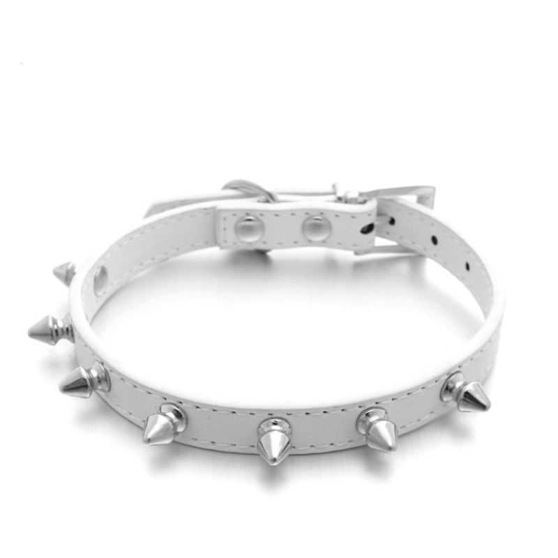 Vòng cổ giả da đính đinh tán dành cho thú cưng
