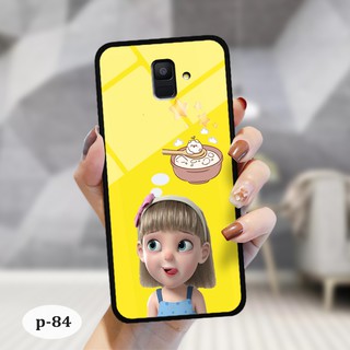 Ốp lưng kính 3D Samsung A6 2018-cute