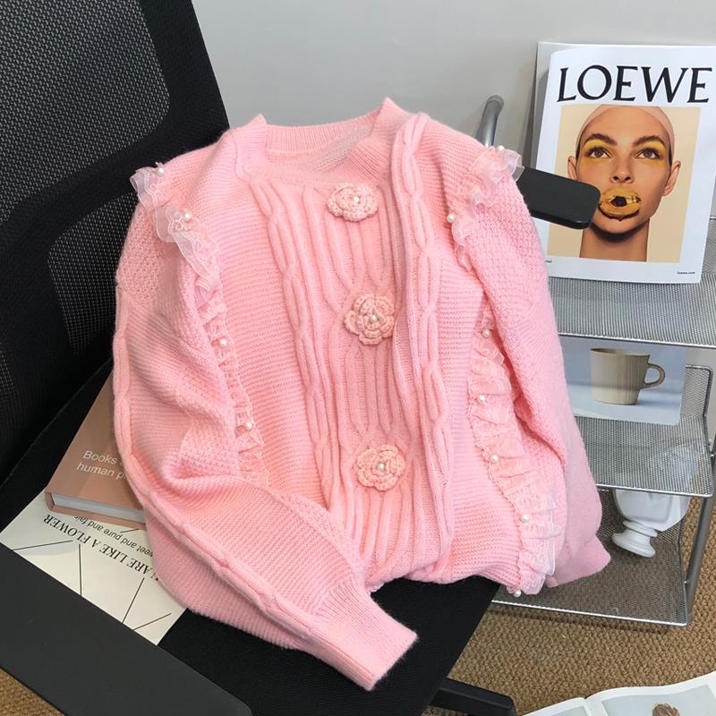 Áo Sweater Chui Đầu In Hoa Kiểu Nhật Bản Dễ Thương Cho Nữ  tao bao
