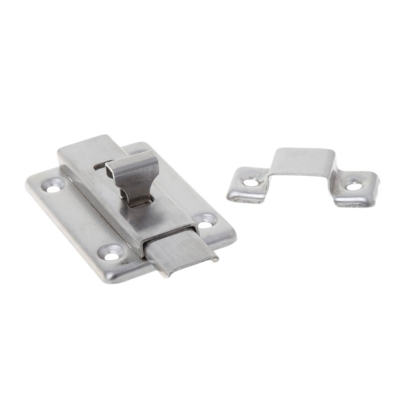 Bộ chốt cửa lò xo kèm 6 đinh gắn bằng thép không gỉ tiện lợi