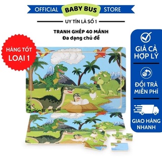 Tranh ghép hình gỗ 40 mảnh, tranh xếp hình 40 mảnh, hàng đẹp, đã phân loại