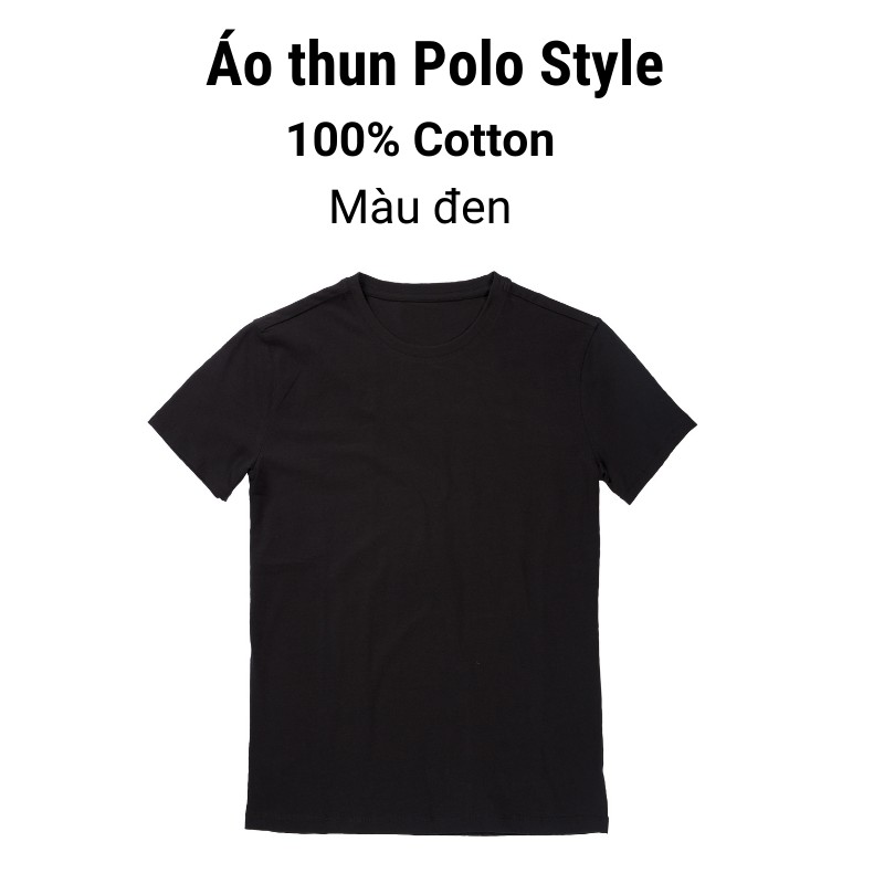 Áo thun Unisex 100% Cotton form dáng ngắn Polo Style, thoáng mát, hút mồ hôi, mặc thoải mái