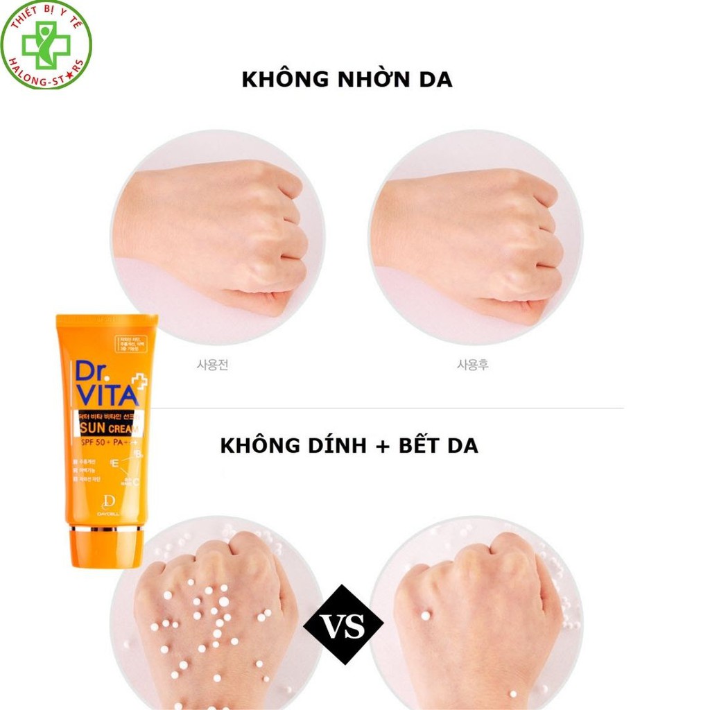 Kem chống nắng Dr.Vita Hàn Quốc SPF 50, PA+++ chống tia UV, chống lão hóa, hàng chính hãng