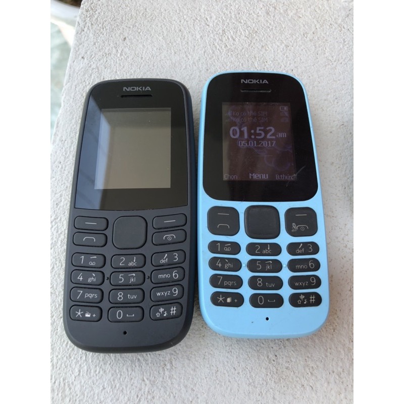 Điện thoại Nokia 105 Dual SIM (2 sim) và 1 sim - Hàng Chính hãng máy cũ đã bao gồm bin + sạc