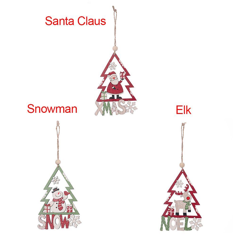 Phụ Kiện Treo Trang Trí Giáng Sinh / Năm Mới Bằng Gỗ DIY