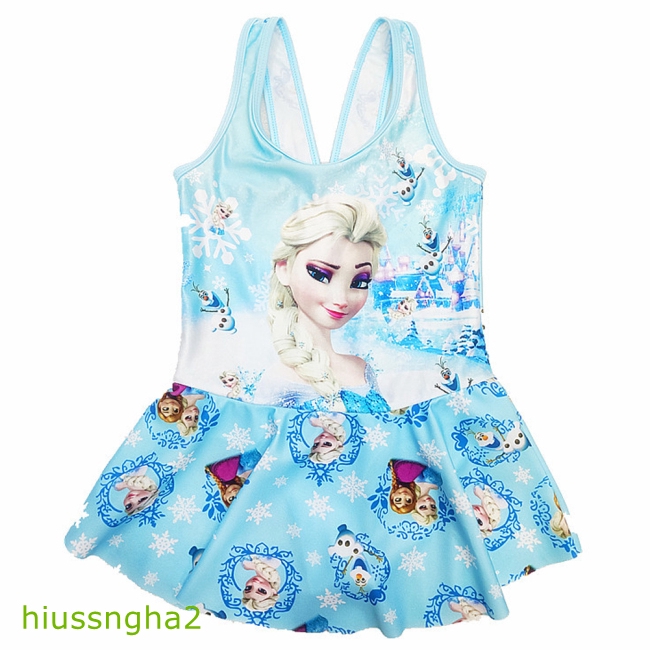 Đồ Bơi Liền Thân In Họa Tiết Hoạt Hình Cho Bé Gái 2-9 Tuổi