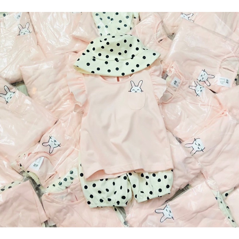 Bộ HM kèm mũ cho bé gái