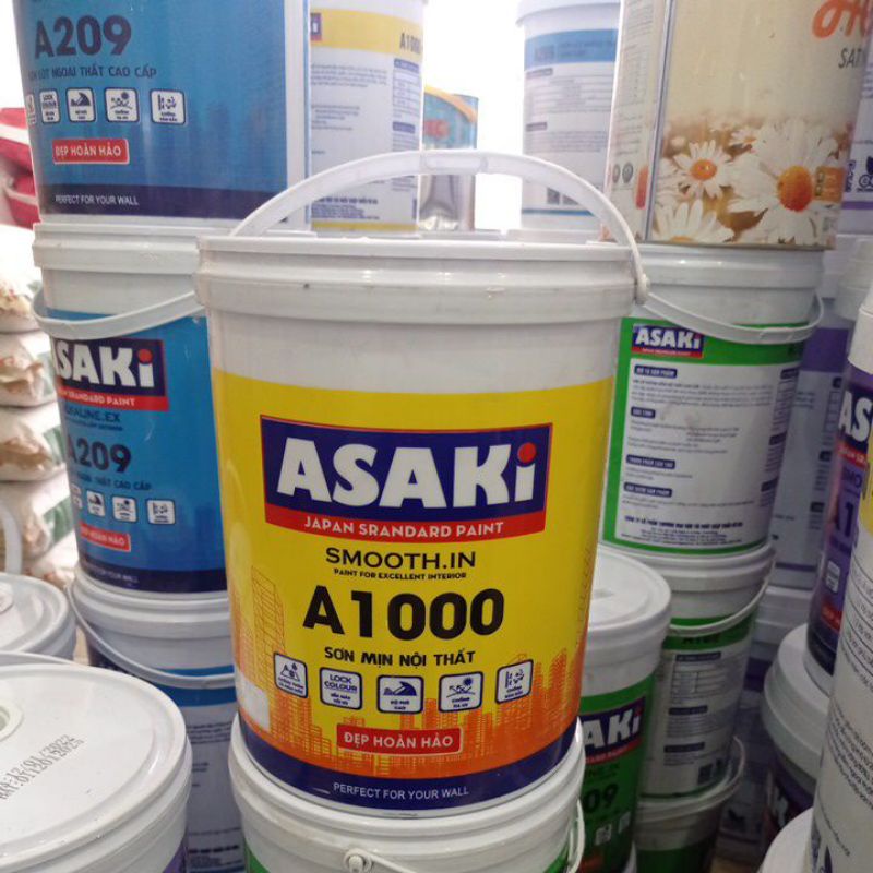 Sơn tường nhà nội thất  ASAKI thùng 6kg