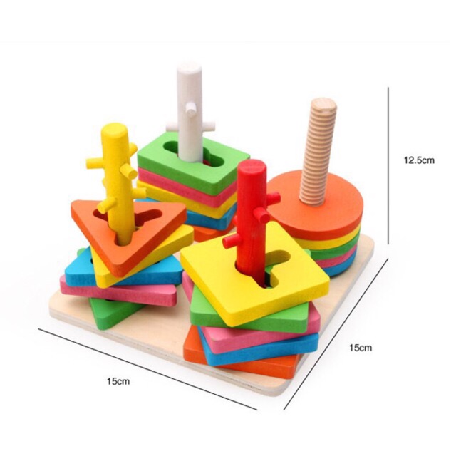 Bộ Thả Cọc Hình Khối Logic - Thả cọc 4 hoặc Thả cọc 5