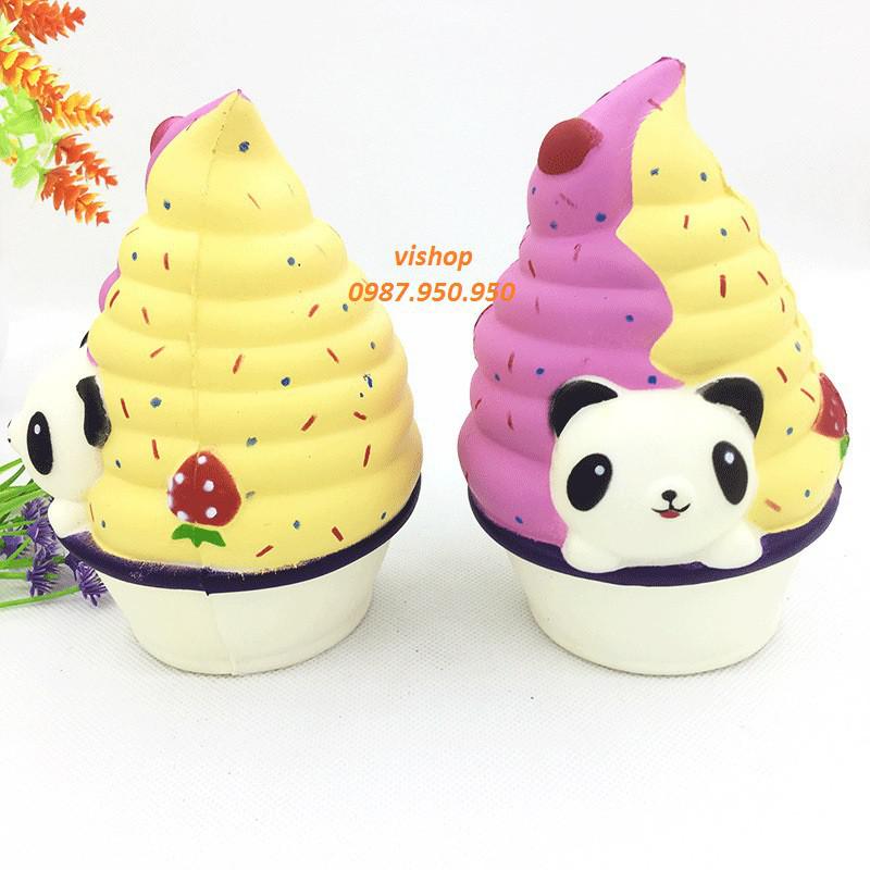 Bán SquiShy bánh kem gấu trúc to