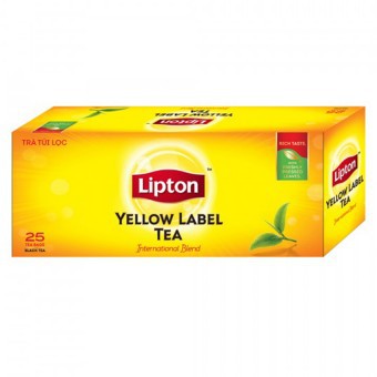 Trà Túi Lọc Nhãn Vàng Lipton Hộp 25 Gói X 2G hsd 2022