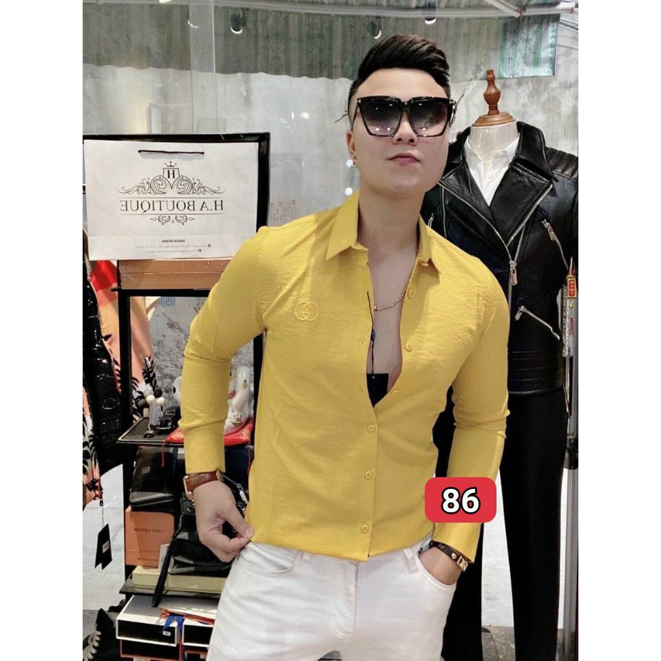 Áo Sơ mi nam vãi Đũi co giãn nhẹ ôm body hottrend trẻ trung -BLACK FASHION Shop- an87 | BigBuy360 - bigbuy360.vn