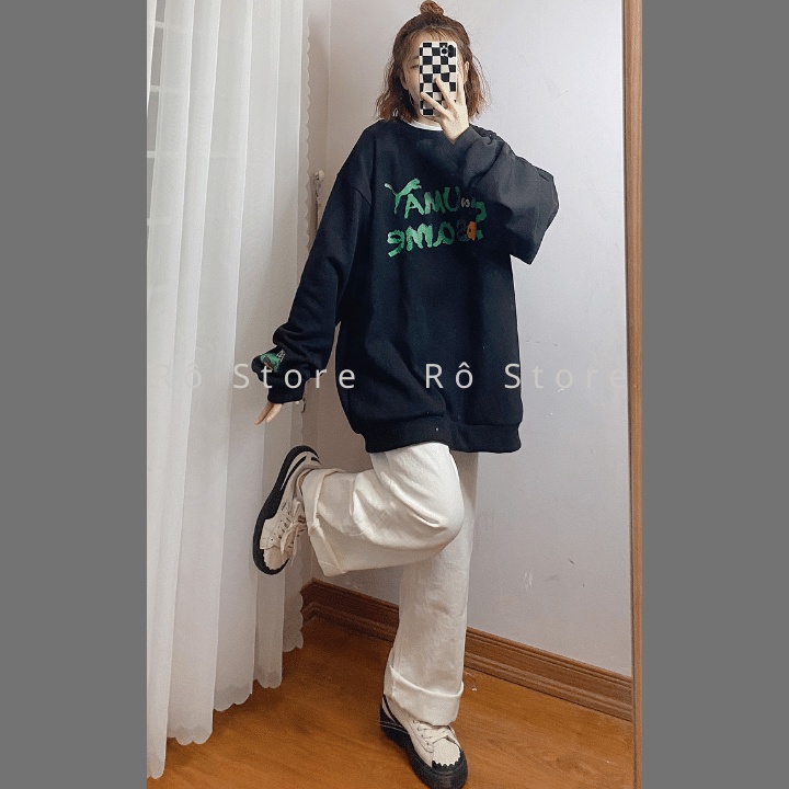 Áo sweater nữ/Áo nỉ form rộng tây bồng unisex dễ phối đồ hình in thú cưng cute chất nỉ bông dày dặn RÔ STORE SW28 | BigBuy360 - bigbuy360.vn
