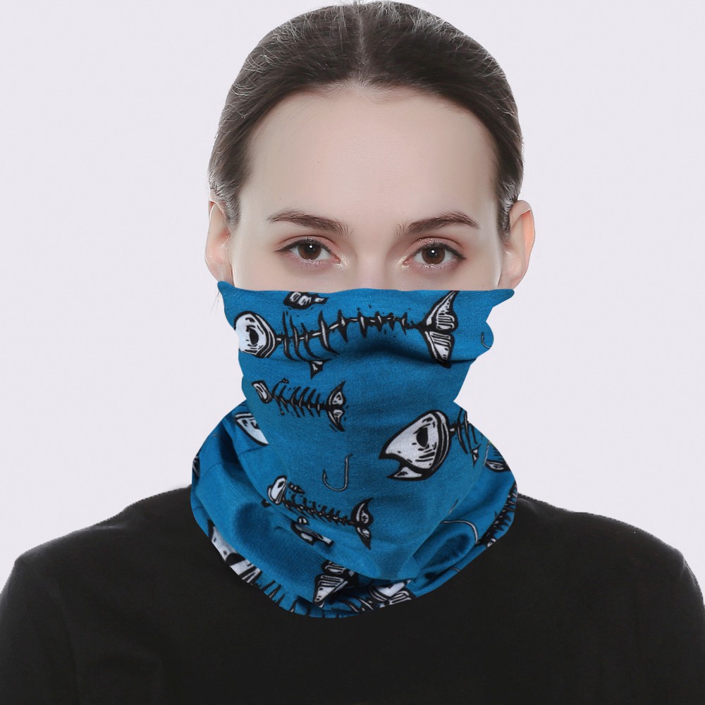 Fish Bone Khăn Đa Năng Đi Phượt Chống UV Chống Bụi Head Scarf Mask