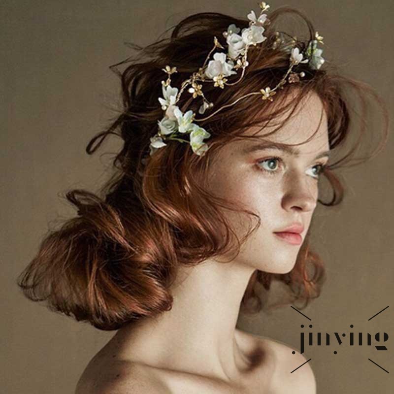 GETNOIVAS Vòng hoa đội đầu handmade xinh xắn cho nữ