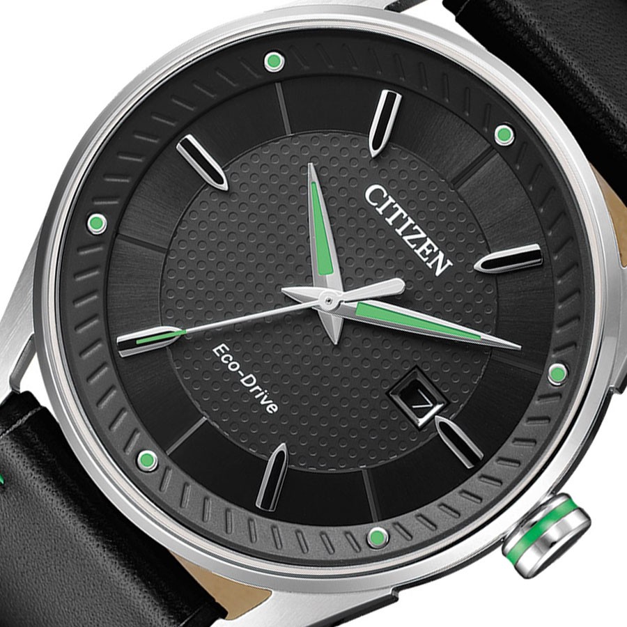 [Mã FARSBRT51 giảm 20K đơn 0 Đồng] Đồng Hồ Citizen Nam Dây Da Eco-Drive BM6981-13E - Mặt Đen (42mm)