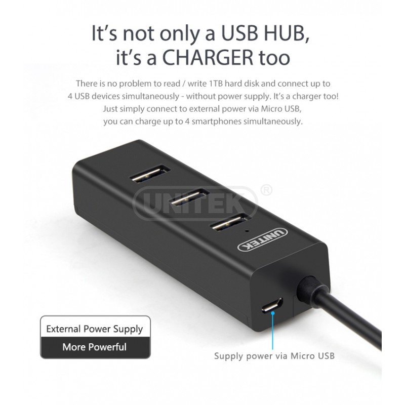 Bộ Chia 4 Cổng Usb 3.0 - Y-3089 Hiệu Unitek