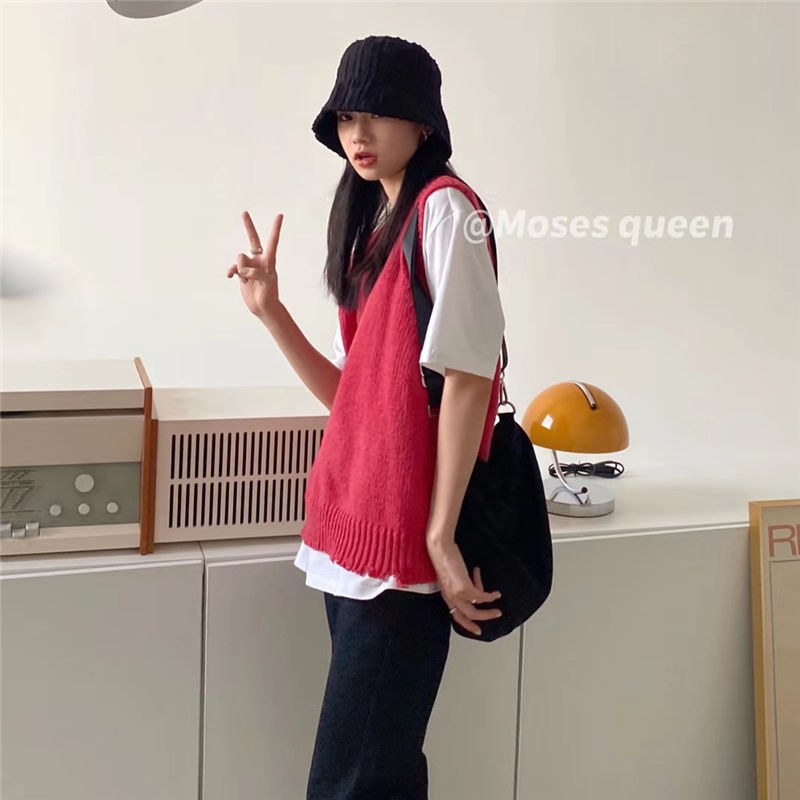 Áo Len Nữ Cộc Tay Cổ Chữ V Thời Trang Hàn | BigBuy360 - bigbuy360.vn