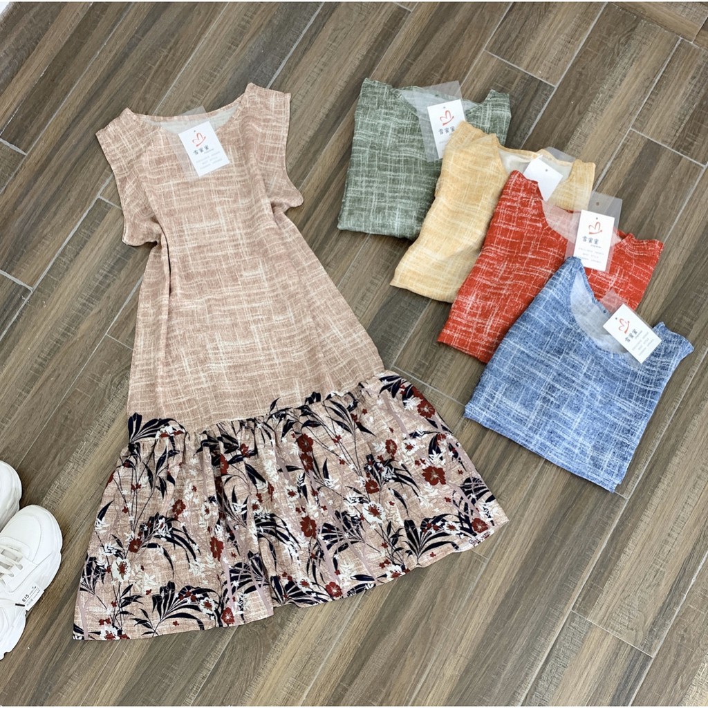 FREESHIP 50k_ Váy hoa đũi 3 tầng dây bèo cực đẹp | BigBuy360 - bigbuy360.vn